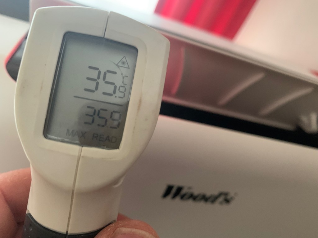 Température prise sortie air pulsée wood’s