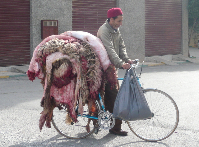 le transport des peaux qui sont données aux necessiteux