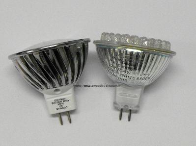 MR 16, en 12 v. Les lampes se ressemblent avec le GU10 mais les culot sont complètement différents