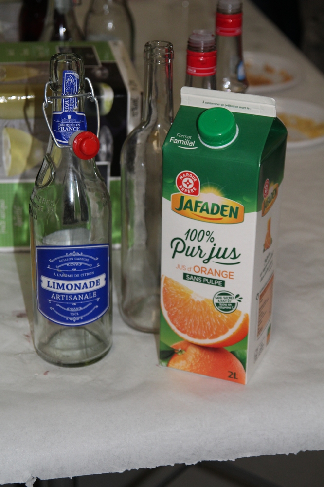 Bouteilles vides.