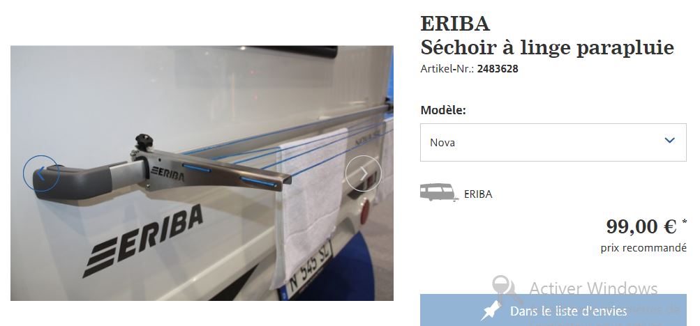 Etendoir à linge Eriba