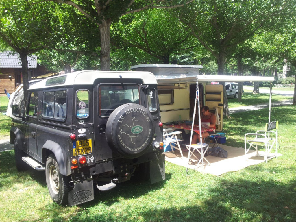 notre installation au camping de Boltania